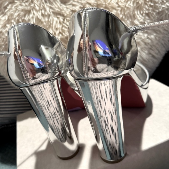 Christian Louboutin Silver and Red Heels - Picture 8 of 15